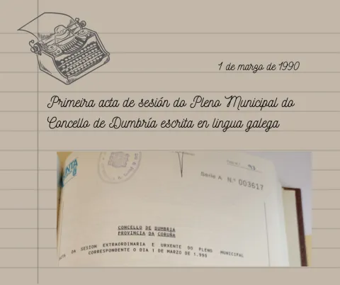 📕🖋#DumbríaNaHistoria. A lingua galega no Concello de Dumbría